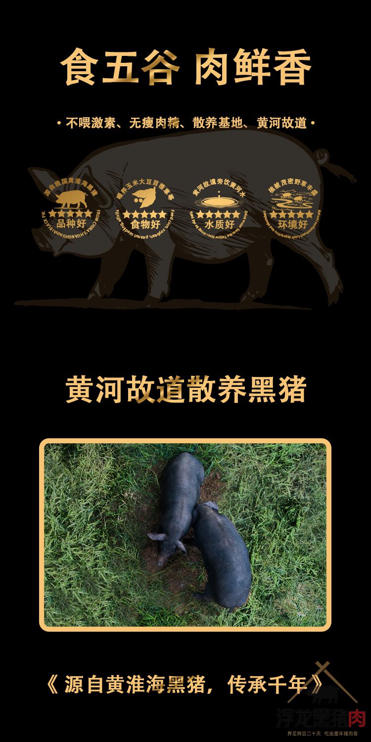 五花肉 生态黑猪肉(图2)